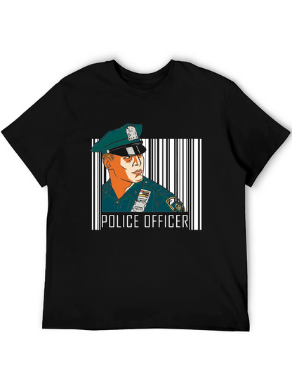 Police Officer Graphic T-Shirt - Cool Uniform Design