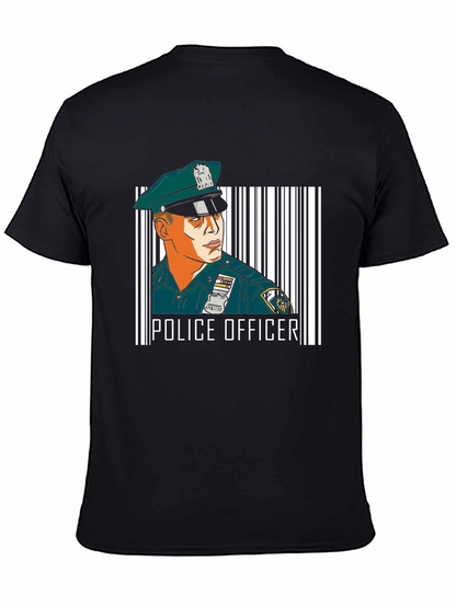 Police Officer Graphic T-Shirt - Cool Uniform Design