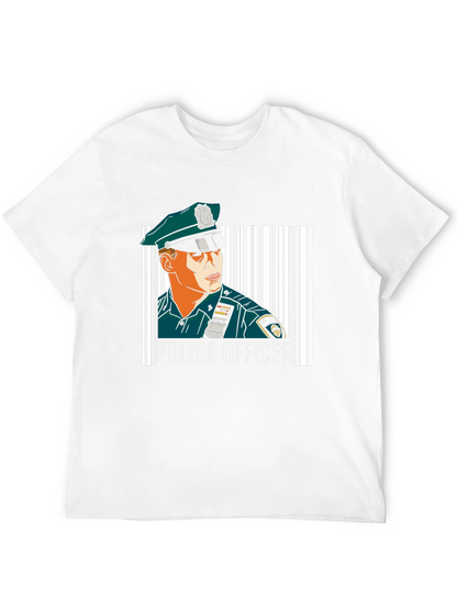Police Officer Graphic T-Shirt - Cool Uniform Design