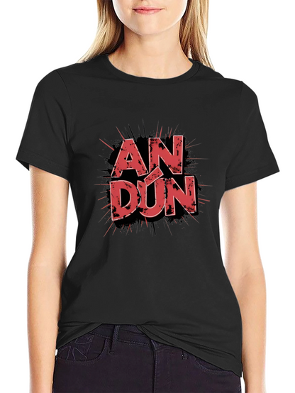 AN DÚN Graphic T-Shirt - Stylish Black Tee