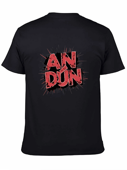 AN DÚN Graphic T-Shirt - Stylish Black Tee