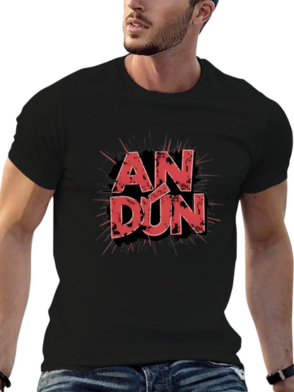 AN DÚN Graphic T-Shirt - Stylish Black Tee