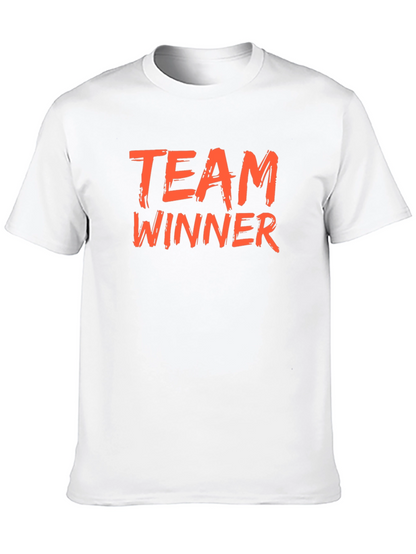 Team Winner Graphic Tee - Black Crew Neck