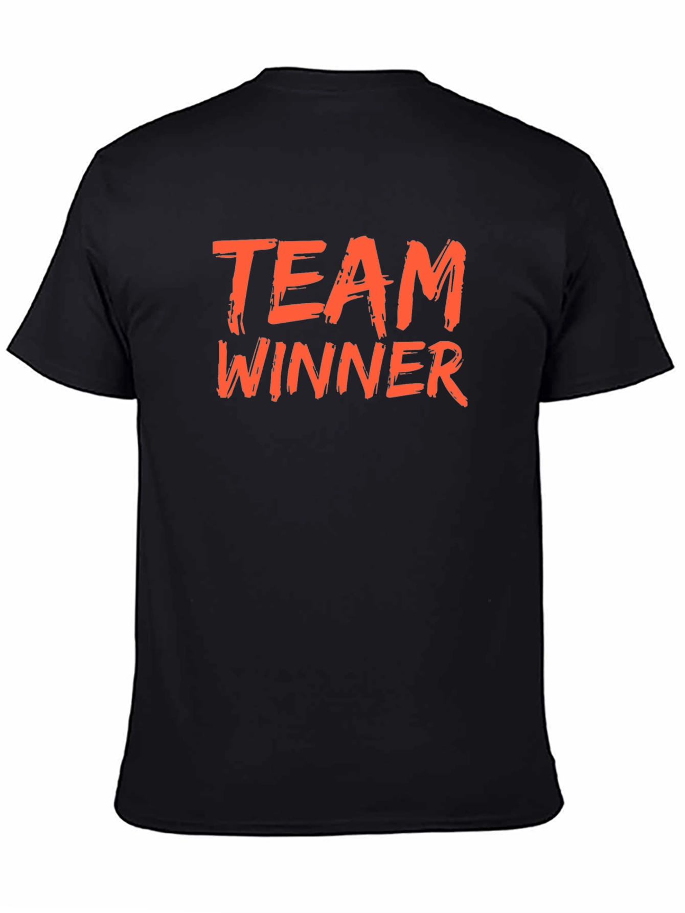 Team Winner Graphic Tee - Black Crew Neck