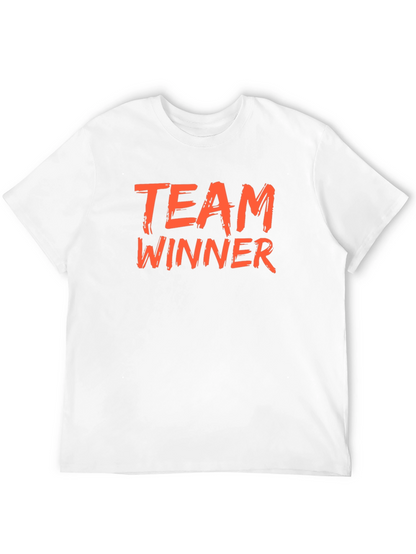 Team Winner Graphic Tee - Black Crew Neck