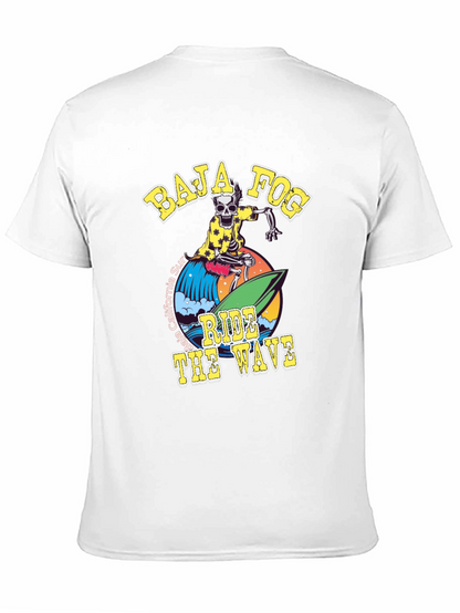 Baja Fog Skeleton Surfer Graphic T-Shirt