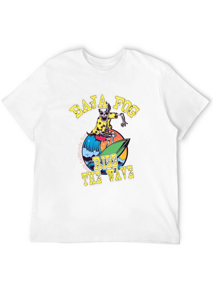 Baja Fog Skeleton Surfer Graphic T-Shirt