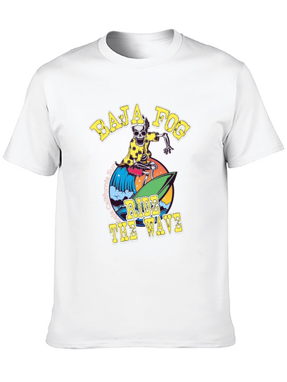 Baja Fog Skeleton Surfer Graphic T-Shirt