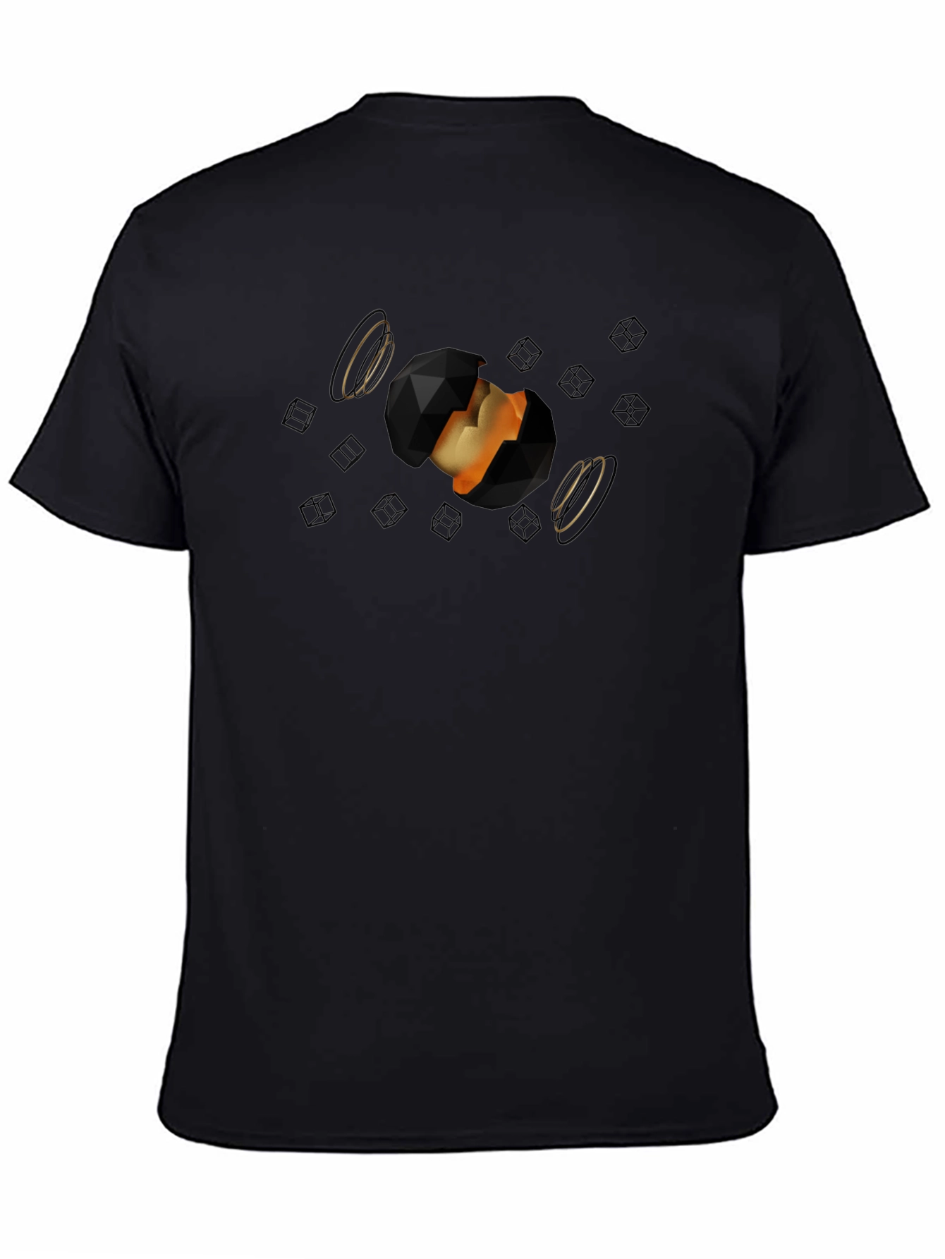 Abstract Orb Graphic Black T-Shirt