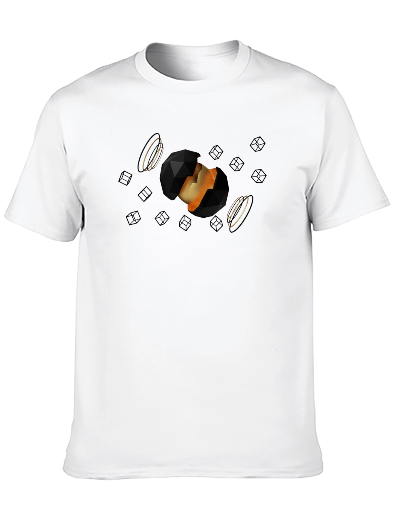 Abstract Orb Graphic Black T-Shirt