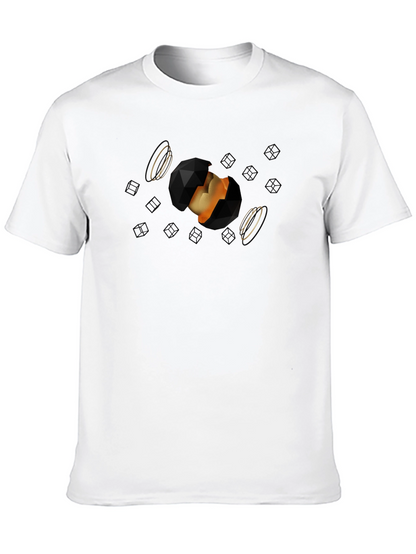 Abstract Orb Graphic Black T-Shirt