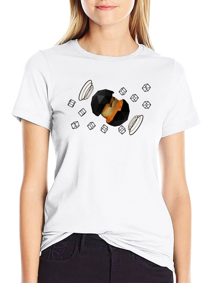 Abstract Orb Graphic Black T-Shirt