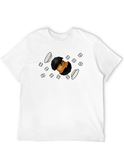 Abstract Orb Graphic Black T-Shirt