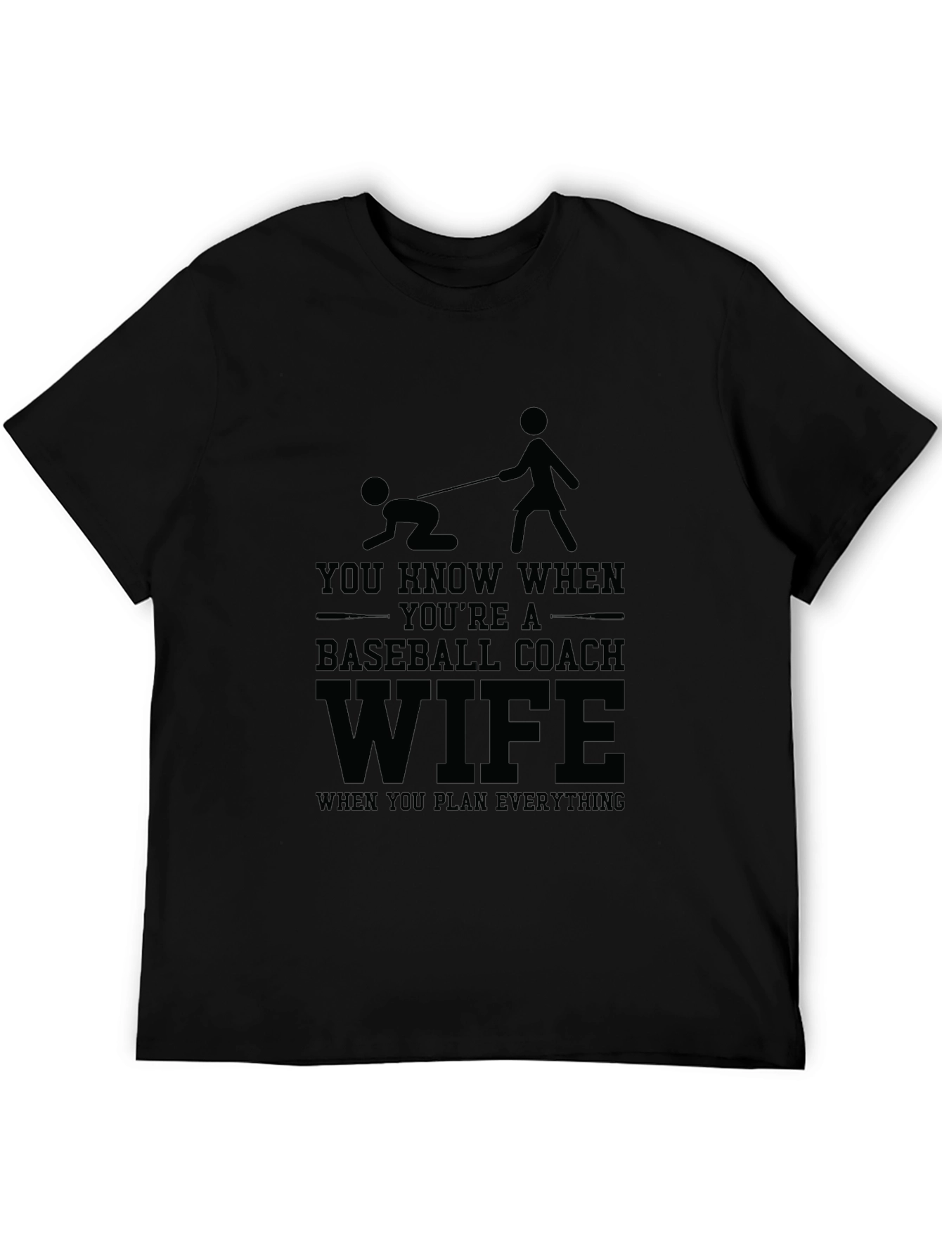 Baseball Coach Wife T-Shirt - Humorous Design