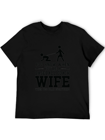 Baseball Coach Wife T-Shirt - Humorous Design