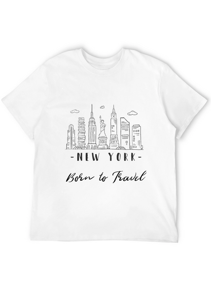 New York Born to Travel Black T-Shirt