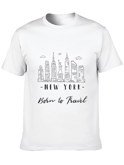 New York Born to Travel Black T-Shirt