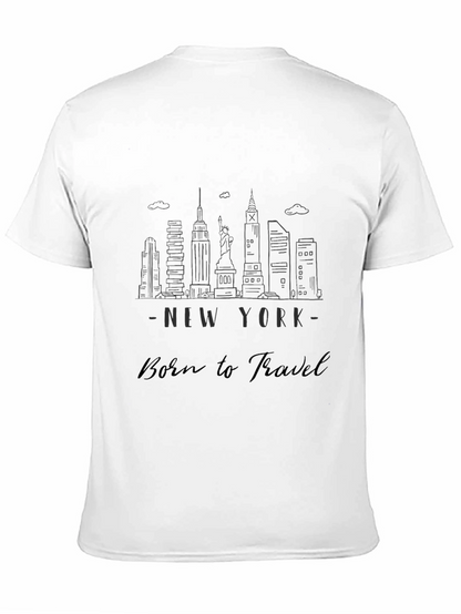 New York Born to Travel Black T-Shirt