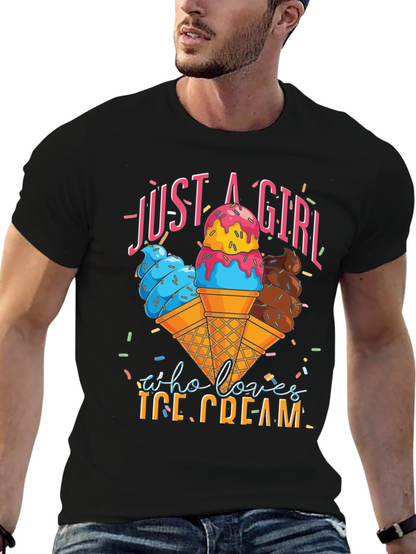 Just a Girl Who Loves Ice Cream T-Shirt