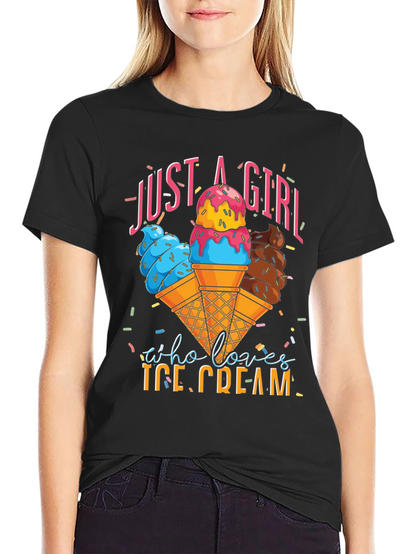 Just a Girl Who Loves Ice Cream T-Shirt