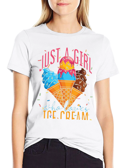 Just a Girl Who Loves Ice Cream T-Shirt