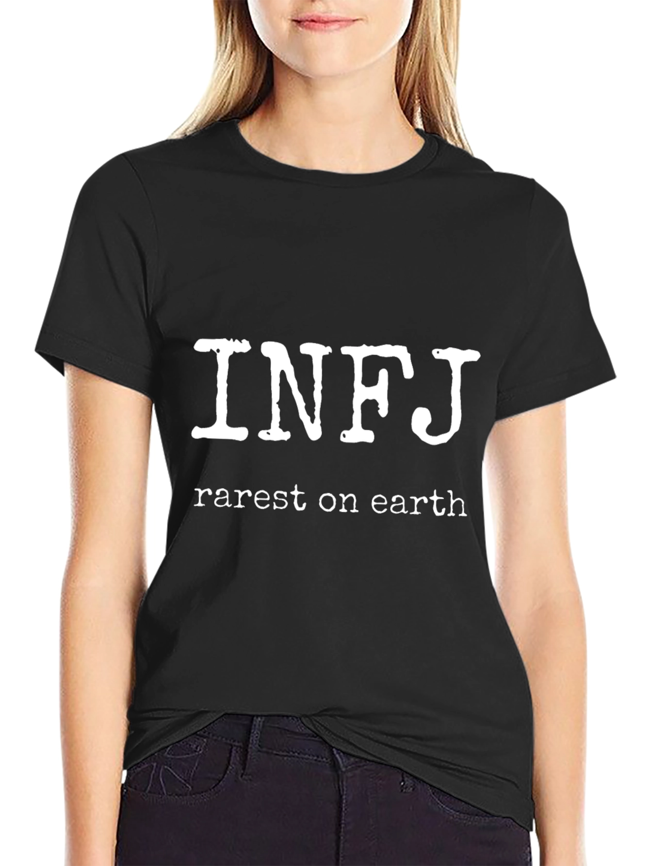 INFJ Rarest on Earth Black T-Shirt