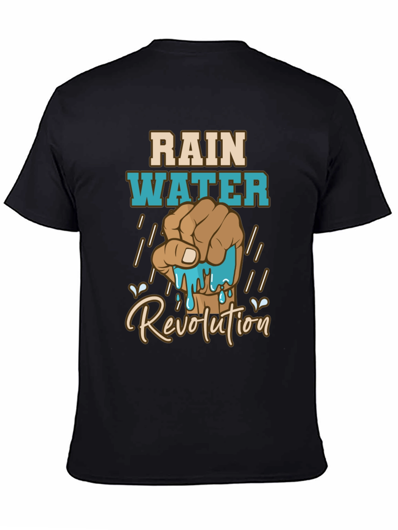 Rainwater Revolution Graphic T-Shirt - Black Cotton Tee