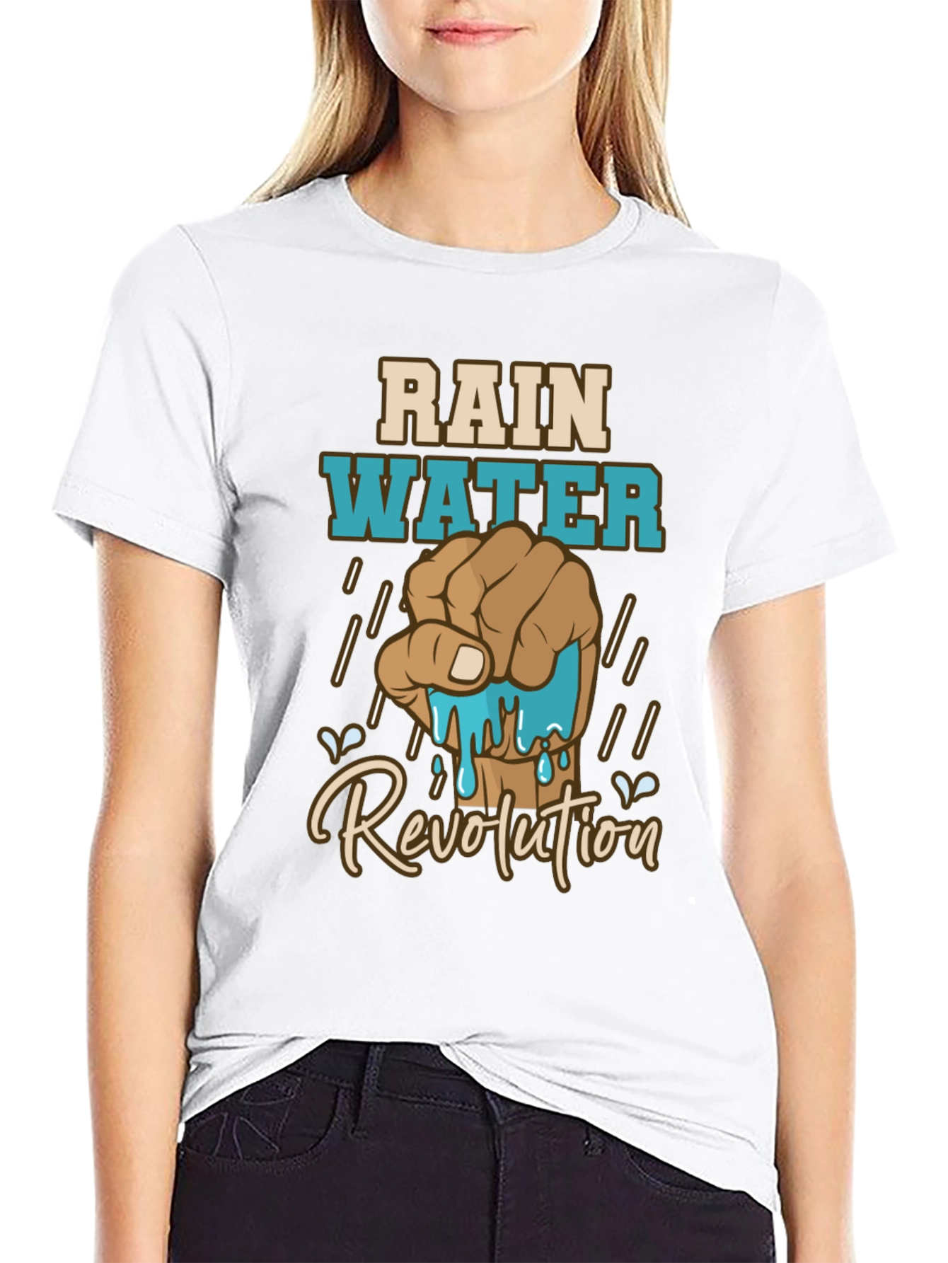 Rainwater Revolution Graphic T-Shirt - Black Cotton Tee