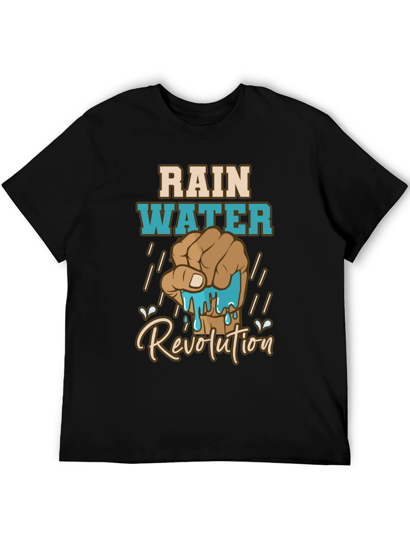 Rainwater Revolution Graphic T-Shirt - Black Cotton Tee