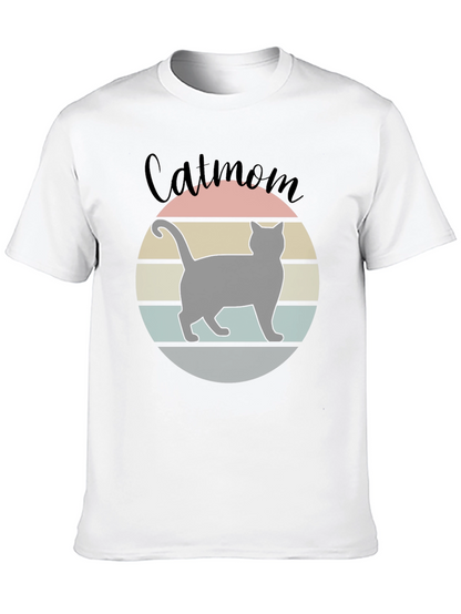 Catmom Retro Style T-Shirt - Unisex Black Tee
