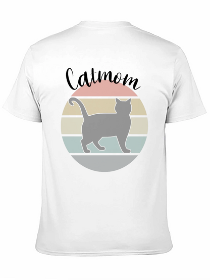 Catmom Retro Style T-Shirt - Unisex Black Tee