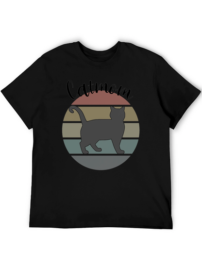 Catmom Retro Style T-Shirt - Unisex Black Tee