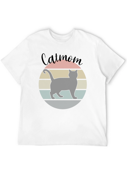 Catmom Retro Style T-Shirt - Unisex Black Tee