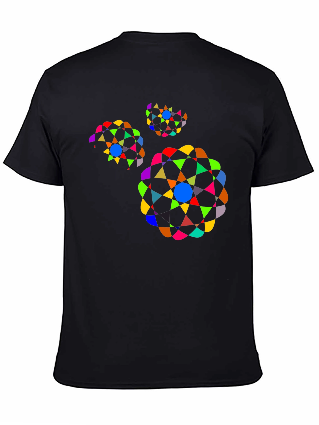 Geometric Pattern Black T-Shirt