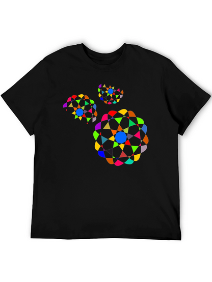 Geometric Pattern Black T-Shirt