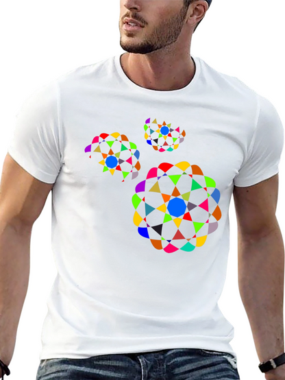Geometric Pattern Black T-Shirt