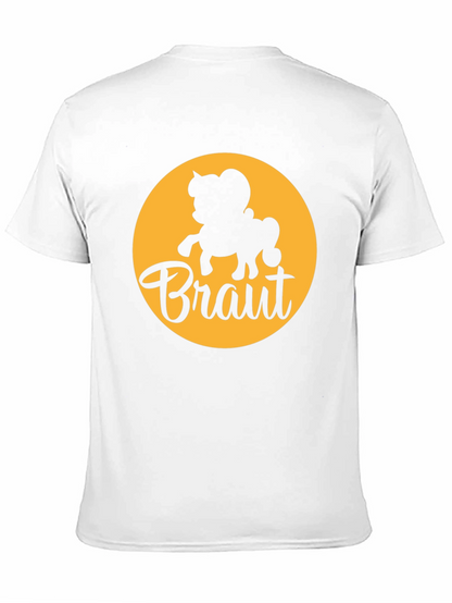 Bräutigam Groom Cartoon Horse Graphic Tee - Black
