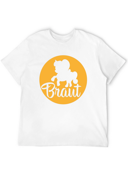 Bräutigam Groom Cartoon Horse Graphic Tee - Black