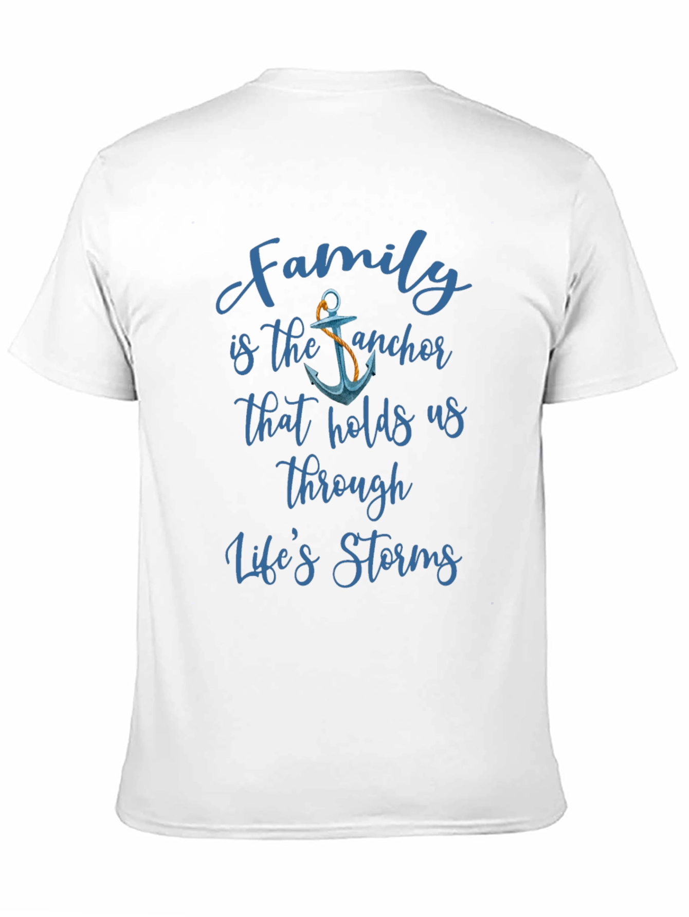 Family is the Anchor Mens Black T-Shirt
