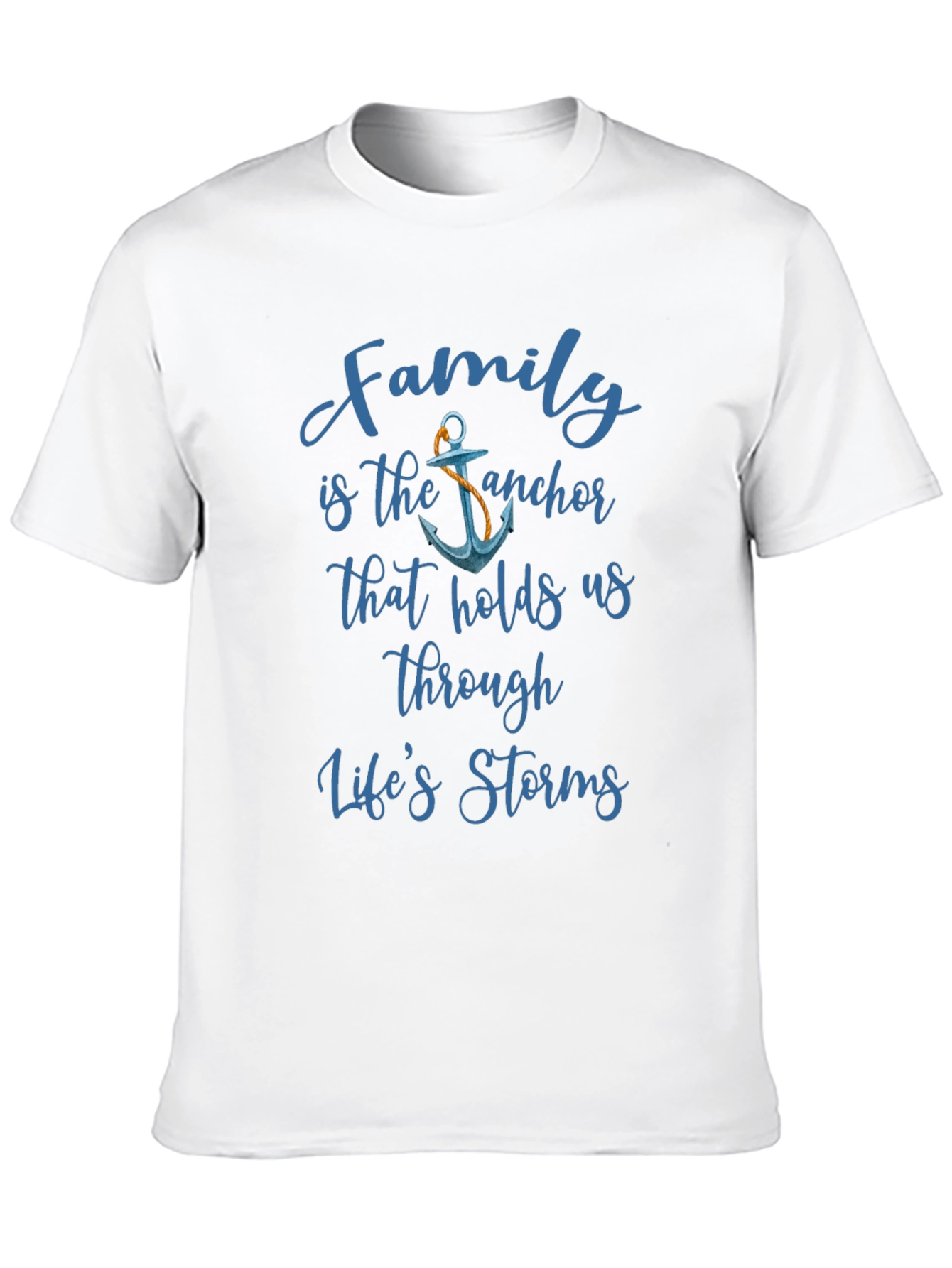 Family is the Anchor Mens Black T-Shirt