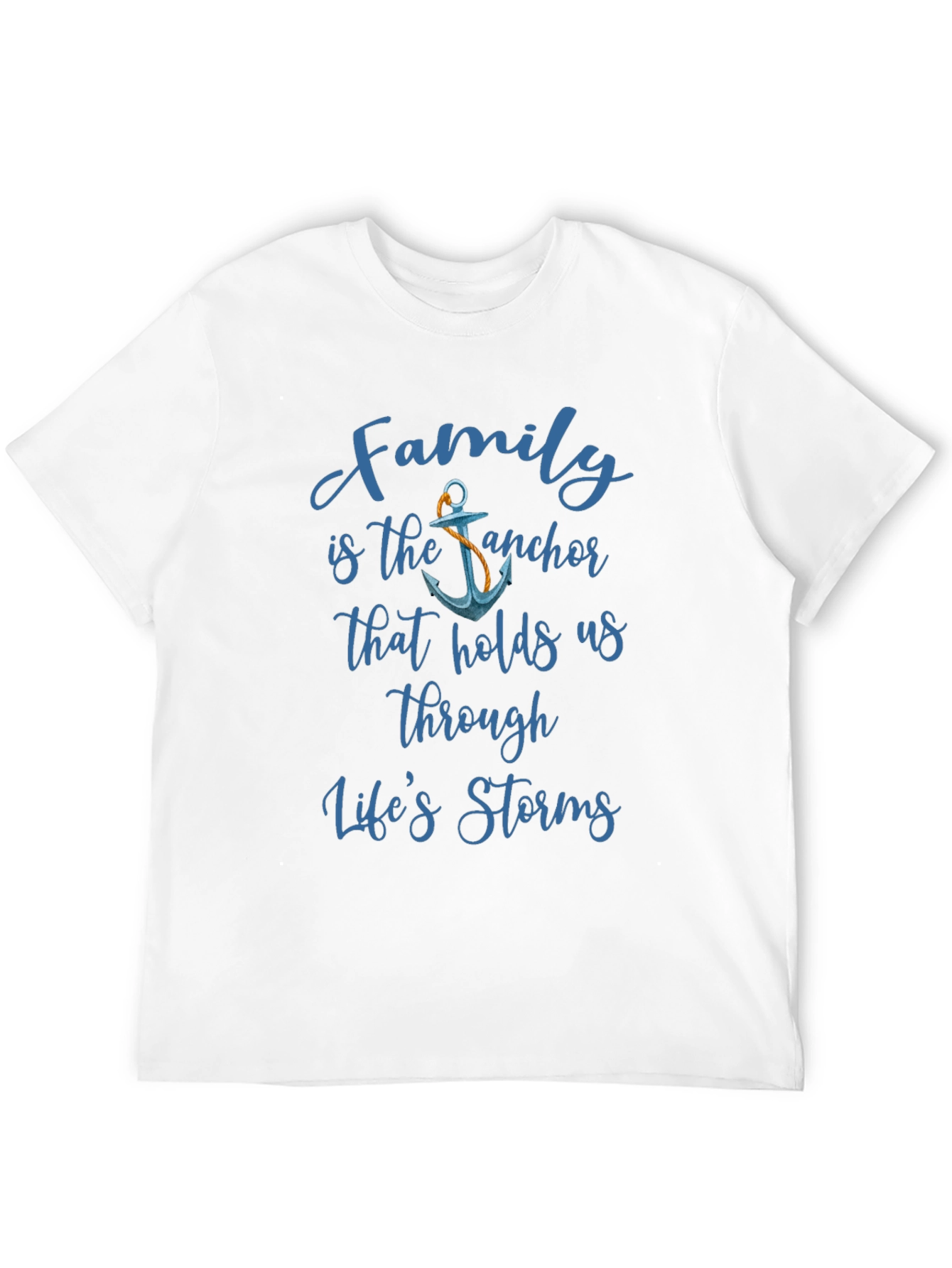 Family is the Anchor Mens Black T-Shirt