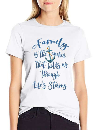 Family is the Anchor Mens Black T-Shirt
