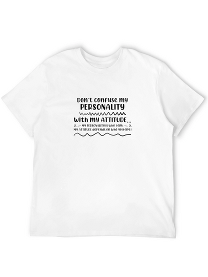 Personality Attitude Graphic Tee - Stylish Comfort