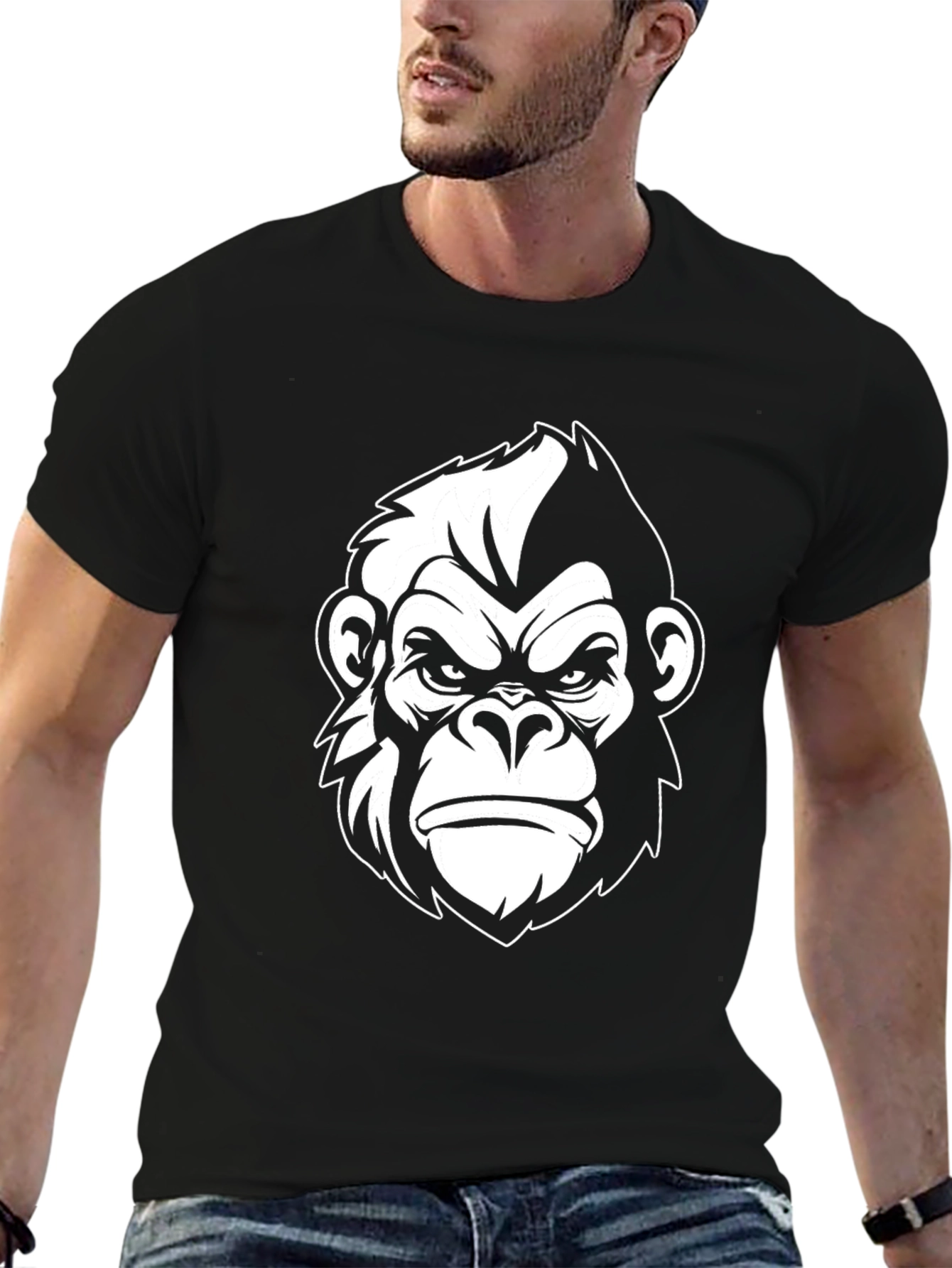 Cool Gorilla Graphic Tee - Black