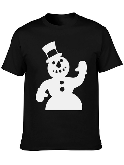 Snowman Graphic Black T-Shirt