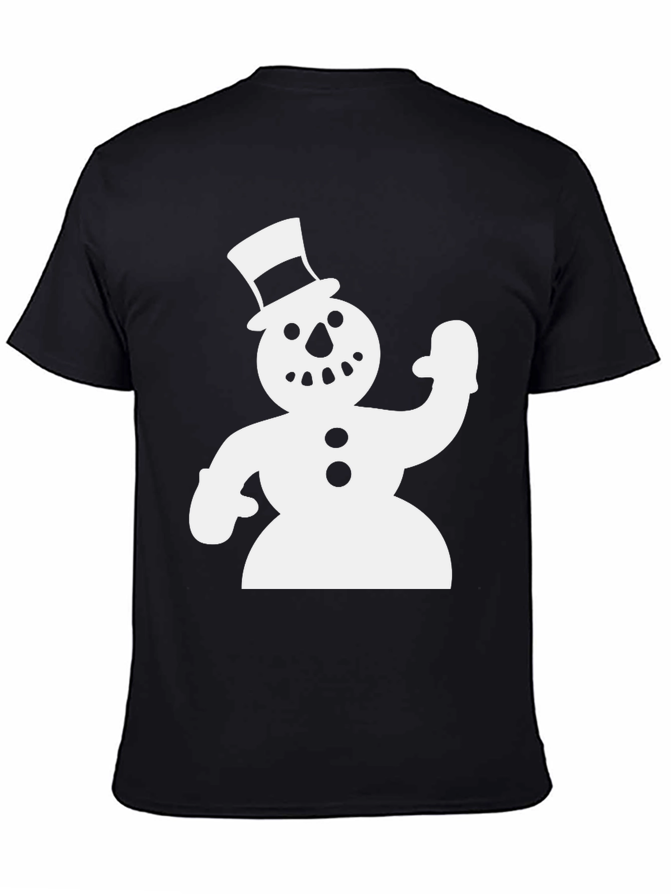 Snowman Graphic Black T-Shirt
