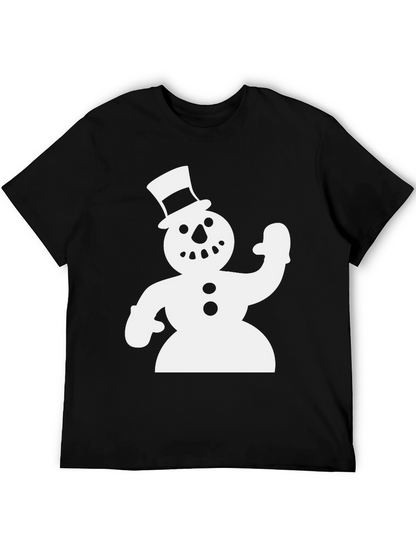 Snowman Graphic Black T-Shirt