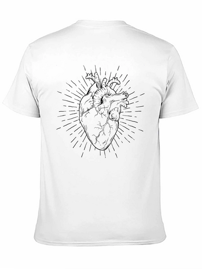 Anatomical Heart Graphic T-Shirt - Black