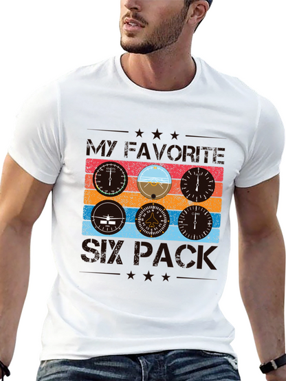 Pilot Six Pack T-Shirt - Aviation Instrument Design