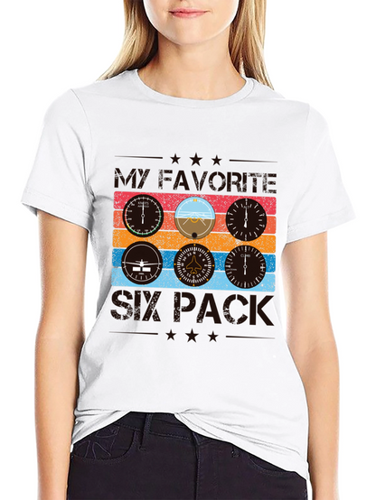Pilot Six Pack T-Shirt - Aviation Instrument Design